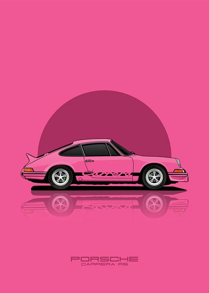 Art Car PORSCHE CARRERA RS Pink by D.Crativeart