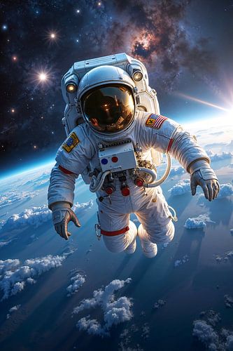 ORIONIS - Een Astronaut in Eindeloze Ruimte boven de Aarde