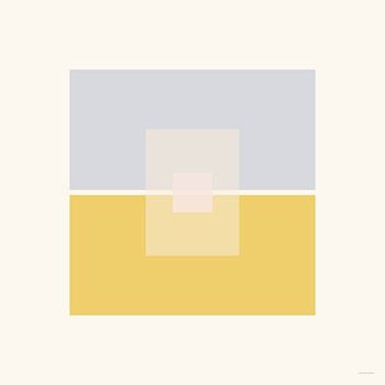 Abstract Yellow Grey Square