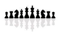 Chess pieces black and white by Studio Miloa thumbnail