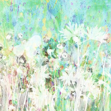 Bloemenweide groen van Claudia Gründler