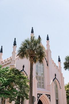 Roze kerk in Charleston Amerika van Amber den Oudsten