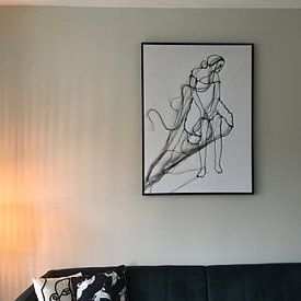 Klantfoto: 'Wondering Girl' (gezien bij vtwonen) van Kim Rijntjes, op canvas