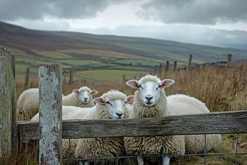 Schapen in open landschap van Imperial Art House