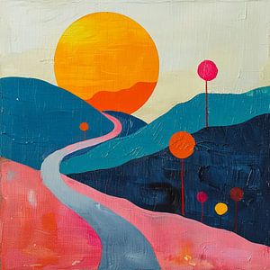 Mond Landschaft Natur Berge Expressionismus No 10