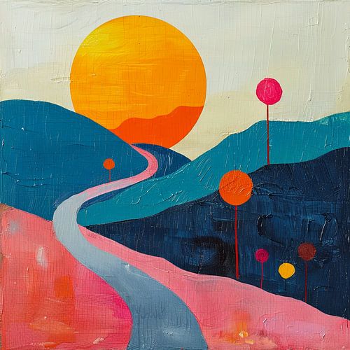 Maan Landschap Natuur Bergen Expressionisme nr. 10