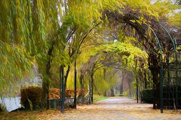 BERLIN Lietzensee - the autumn path by Bernd Hoyen