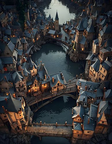 de oude stad van bovenaf