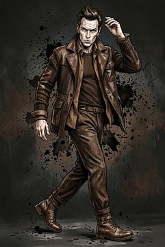 Illustration eines stilvollen Mannes von Markus Gann