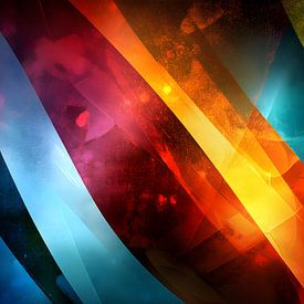 Abstract Heldere Kleuren van Jan Bechtum