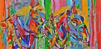 Schilderijen Paarden  Trekpaarden van Kunstenares Mir Mirthe Kolkman van der Klip thumbnail