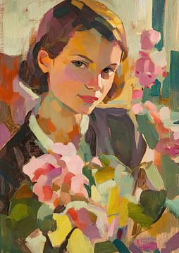 Bloemen in de stijl van Henri Matisse van Niklas Maximilian