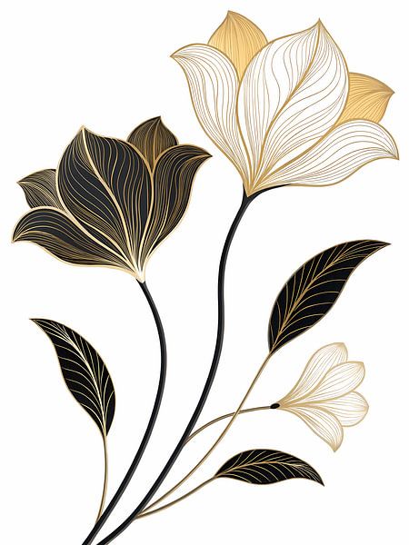 Duo Golden Bloom par Artistic