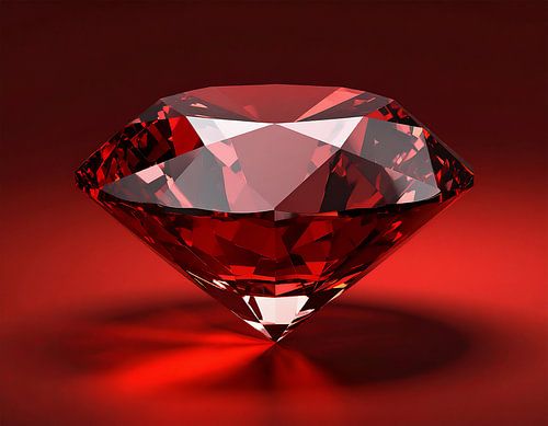 Diamond with red background