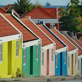 Curacao, gekleurde huizen van Hans Janssen