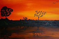 Sonnenuntergang am Fluss II von Babetts Bildergalerie Miniaturansicht
