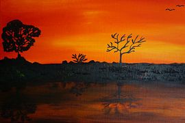 Sonnenuntergang am Fluss II