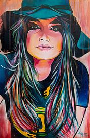 femme avec un chapeau sur Neeltje Schilleman