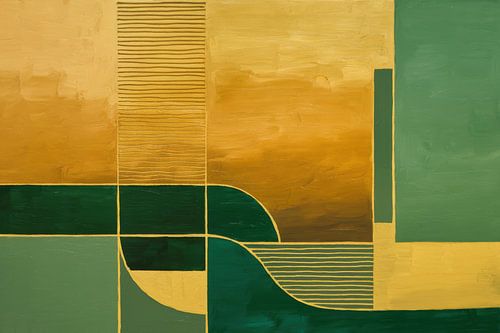 Strakke vormen met warme oker