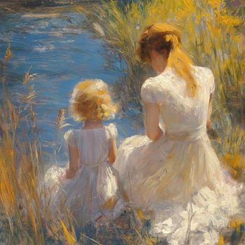 Meisje bij de rivier