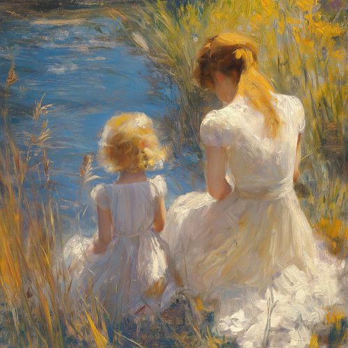 Meisje bij de rivier