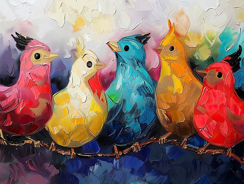 Birds | Painting by Abstract Painting