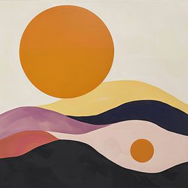 Abstracte zonnen van Poster Art Shop