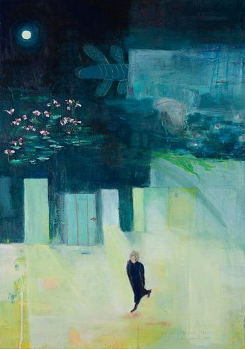 Het verlichte pad lopen