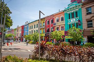 Bunte Häuser in Kuala Lumpur