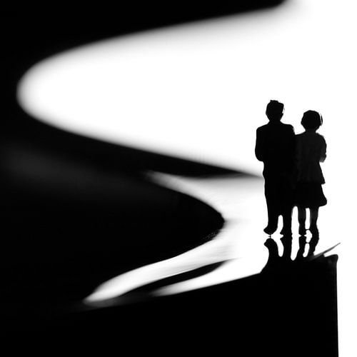 Wandeling in zwartwit