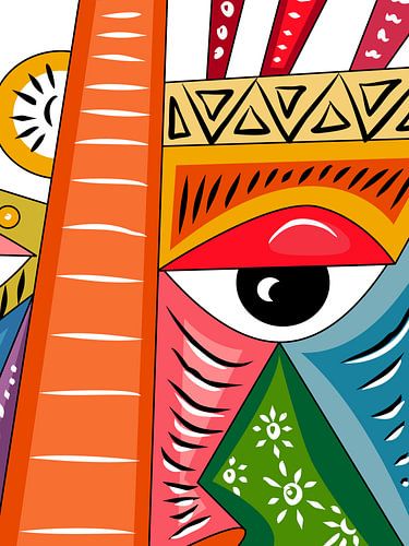 Tribal Eye Abstraktes Portrait