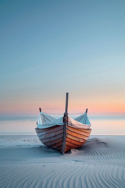 Minimalistischer Ozean, Boot von fernlichtsicht