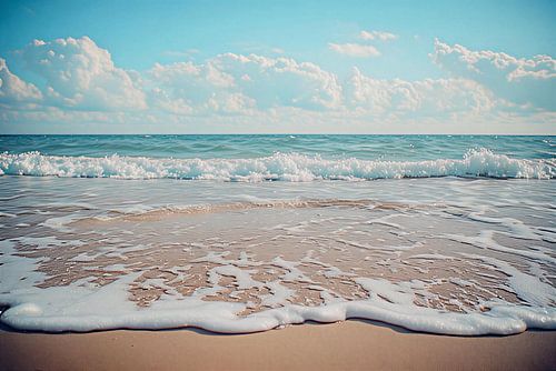 La mer aux vagues douces par une journée d'été. sur J.a Dijkstra