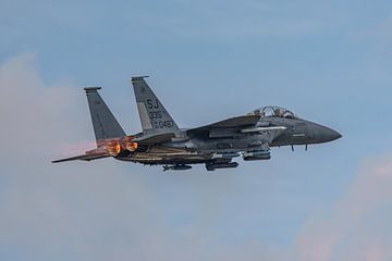 Take-off U.S. Air Force Boeing F-15E Strike Eagle. by Jaap van den Berg