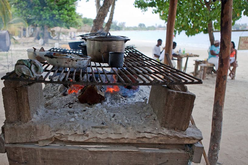 Barbecue on the beach of Negril by t.ART