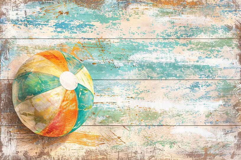 Minimalistische Strandbal Compositie van Art & Soul Creations