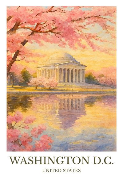 Bezaubernder Washington DC Kunstdruck von Robert Swaine