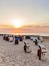 Strand von Cuxhaven-Duhnen bei Sonnenuntergang von Werner Dieterich Miniaturansicht