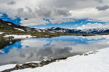 Spiegeling in smeltwater - Noorwegen