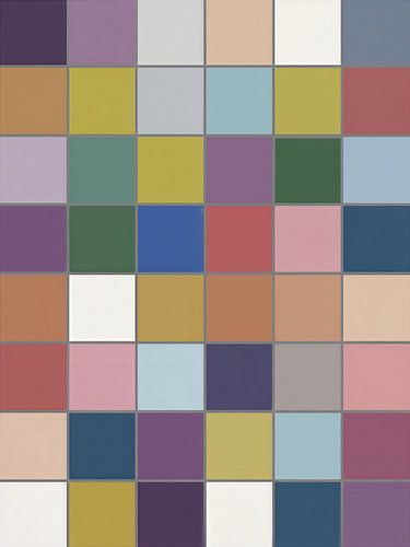 Kleurrijk abstract raster met geometrische pastelvlakken