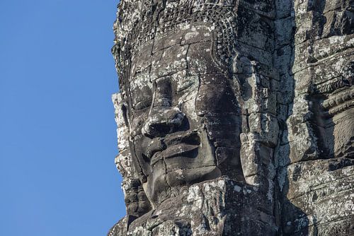 het mysterieuze gezicht van Bodhisattva Lokeshvara, Bayon Tempel