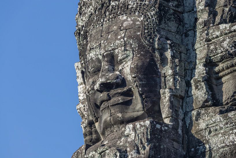 the mysterious face of Bodhisattva Lokeshvara, Bayon Temple by Walter G. Allgöwer