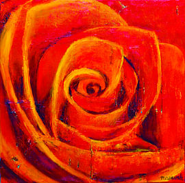 Rote Rose von Anja Namink - Gemälde