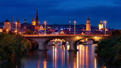 Skyline of Würzburg, Germany by Adelheid Smitt