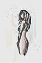 Minimalist artwork - abstract nude by Emiel de Lange thumbnail