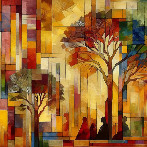 Compositie van een schaduwrijk