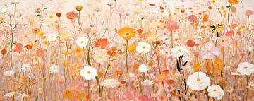 Moderne Bloemen van Abstract Schilderij