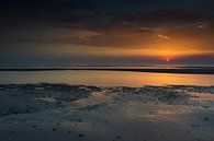 Sunset on the beach of Hollum van Petra Vastenburg thumbnail