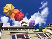 Gekleurde paraplu's in Deventer par Carel van der Lippe Aperçu