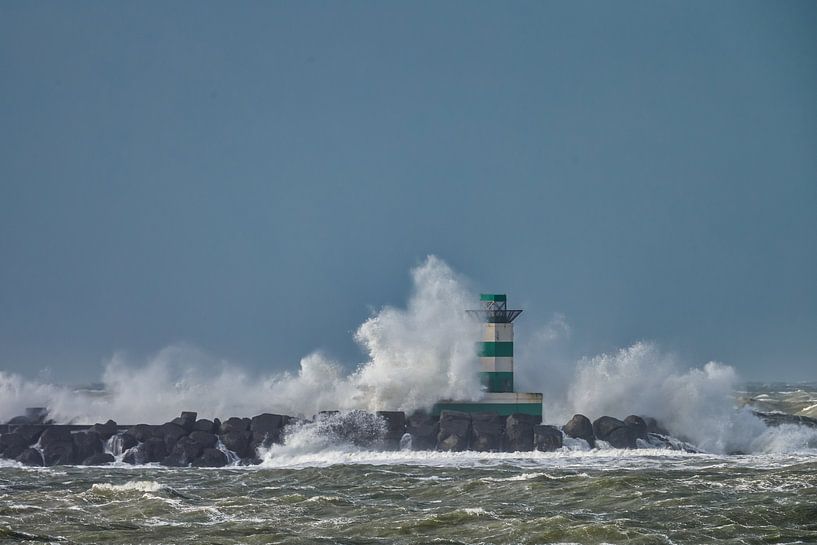 Lighthouse in a Storm by Menno Schaefer